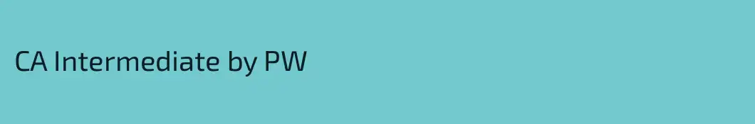 CA Intermediate by PW